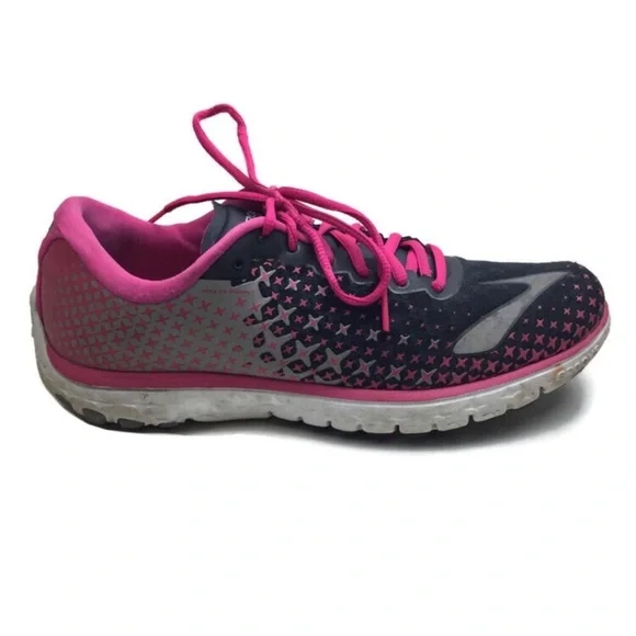 Brooks Shoes Brooks Pureflow Seamless Pink Black Laceup
